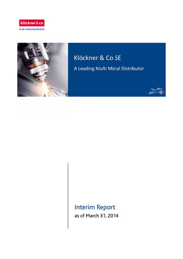 Thumbnail Klöckner & Co Quarterly Report 2014-q1