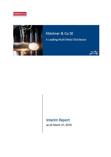 Thumbnail Klöckner & Co Quarterly Report 2015-q1