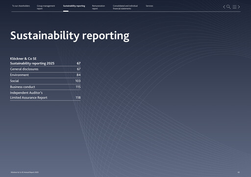 Thumbnail Klöckner & Co Sustainability Report 2025