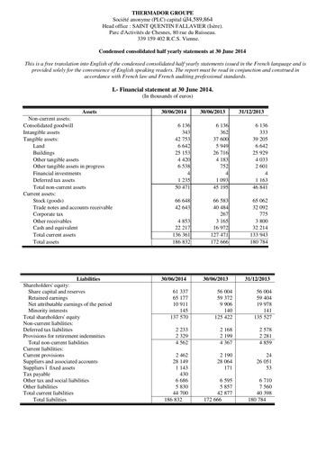 Thumbnail Thermador Groupe Half-year Report 2014-h1