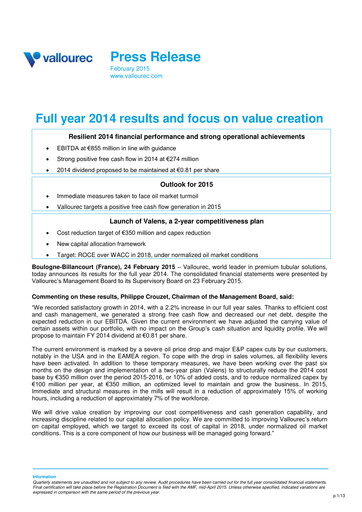 Vorschaubild Vallourec Finanzmitteilung 2014