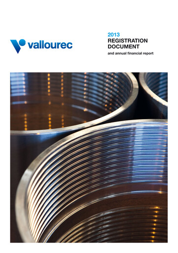 Thumbnail Vallourec Universal Registration Document 2013