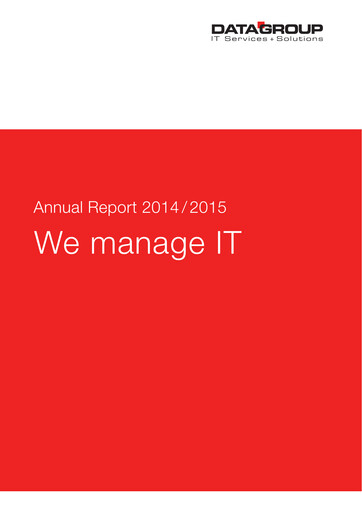 Thumbnail DATAGROUP SE Annual Report 2014-2015