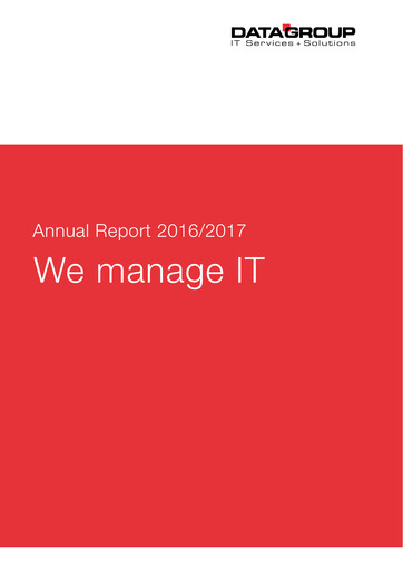 Thumbnail DATAGROUP SE Annual Report 2016-2017