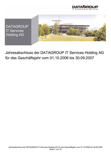 Thumbnail DATAGROUP SE Financial Statement 2006-2007