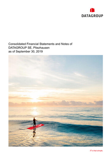 Thumbnail DATAGROUP SE Financial Statement 2018-2019