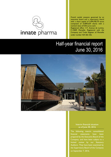 Thumbnail Innate Pharma
 Half-year Report 2016-h1