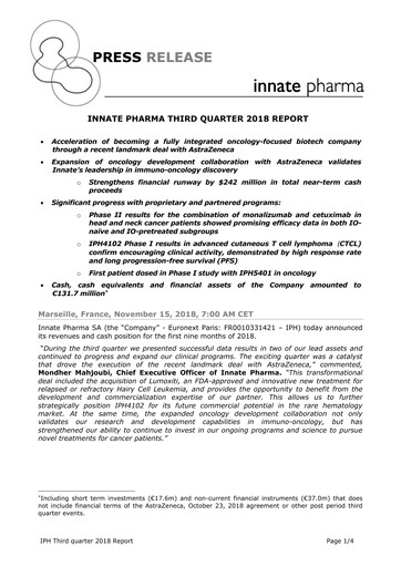 Thumbnail Innate Pharma
 Quarterly Report 2018-q3