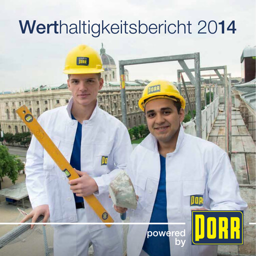 Thumbnail PORR Sustainability Report 2014