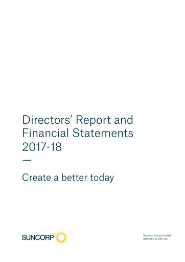 Thumbnail Suncorp Annual Report 2017-2018