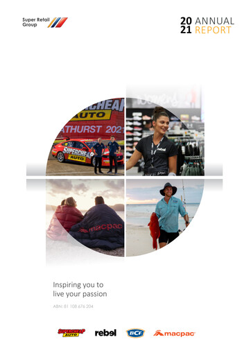 Thumbnail Super Retail Group Annual Report 2021