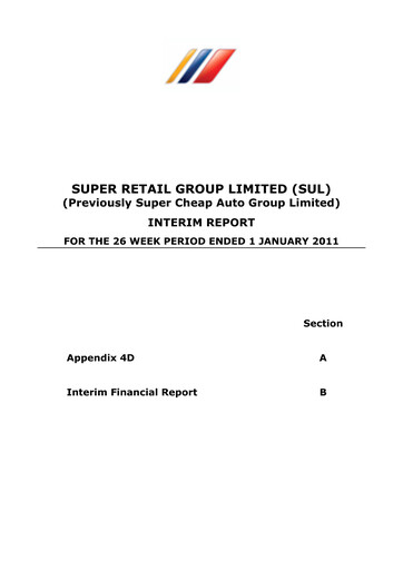 Thumbnail Super Retail Group Half-year Report 2011-h1