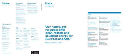 Miniature Santos
 Rapport annuel 2008