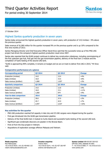 Thumbnail Santos
 Quarterly Report 2014-q3