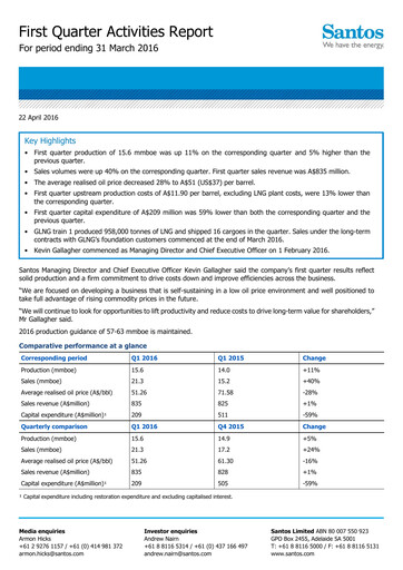Thumbnail Santos
 Quarterly Report 2016-q1
