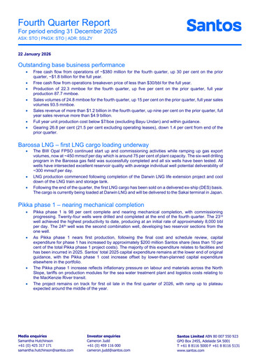 Thumbnail Santos
 Quarterly Report 2025-q4