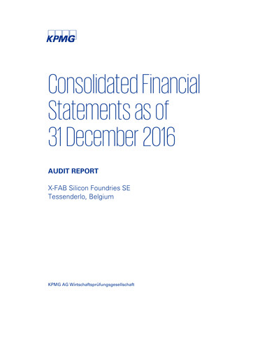 Thumbnail X-FAB Financial Statement 2016