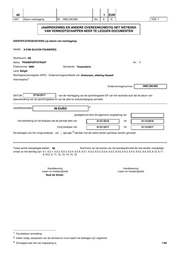 Miniature X-FAB Bilan financier 2018