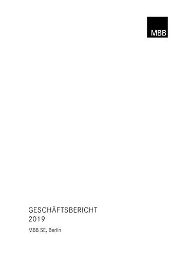 Thumbnail MBB SE Annual Report 2019