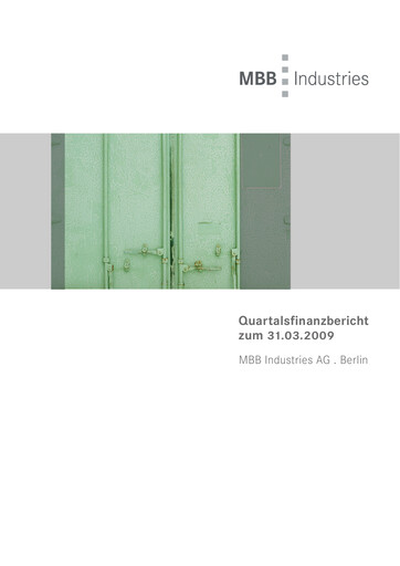 Vorschaubild MBB SE Quartalsbericht 2009-q1