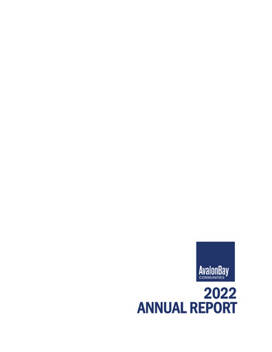 Miniature AvalonBay Communities Rapport annuel 2022