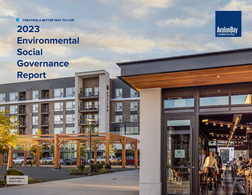 Thumbnail AvalonBay Communities ESG Report 2023
