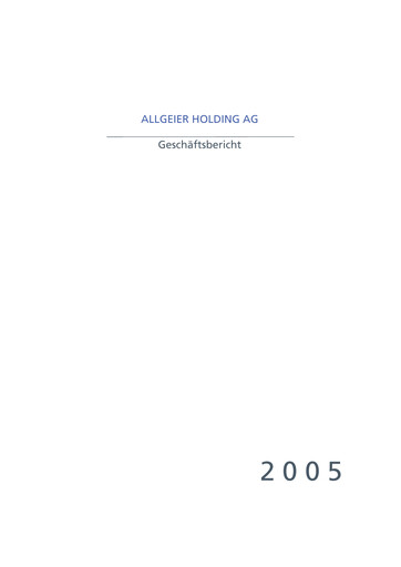 Thumbnail Allgeier Annual Report 2005