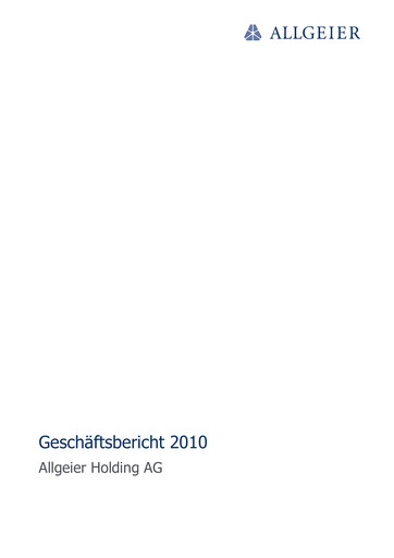 Thumbnail Allgeier Annual Report 2010