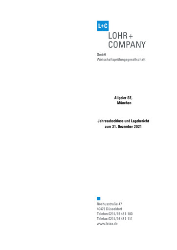 Thumbnail Allgeier Financial Statement 2021