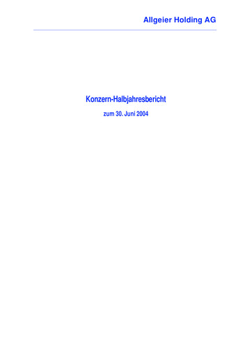 Thumbnail Allgeier Half-year Report 2004-h1