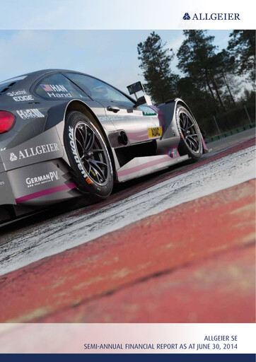 Thumbnail Allgeier Half-year Report 2014-h1