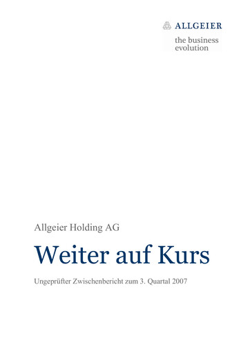 Thumbnail Allgeier Quarterly Report 2007-q3