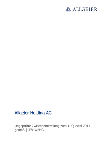 Thumbnail Allgeier Quarterly Report 2011-q1