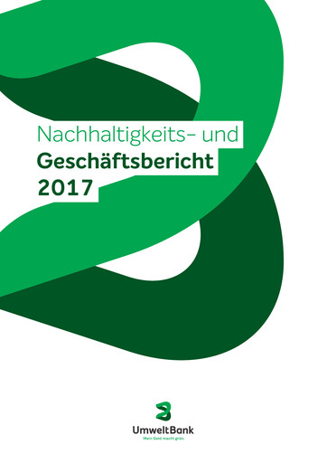 Vorschaubild UmweltBank Jahresbericht 2017