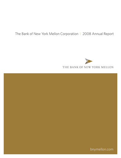 Thumbnail BNY Mellon (Bank of New York Mellon) Annual Report 2008