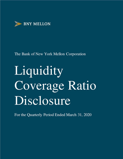 Thumbnail BNY Mellon (Bank of New York Mellon) Quarterly Report 2020-q1