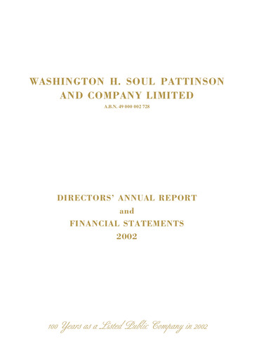 Thumbnail Washington H. Soul Pattinson and Company (Soul Patts)  Annual Report 2002