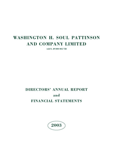 Thumbnail Washington H. Soul Pattinson and Company (Soul Patts)  Annual Report 2003
