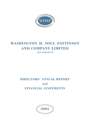 Thumbnail Washington H. Soul Pattinson and Company (Soul Patts)  Annual Report 2005