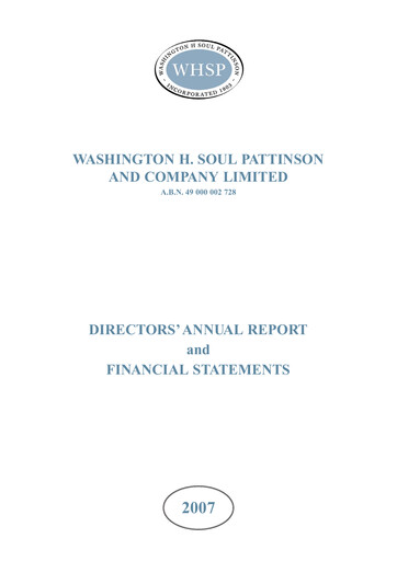 Thumbnail Washington H. Soul Pattinson and Company (Soul Patts)  Annual Report 2007