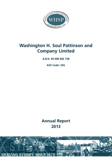 Thumbnail Washington H. Soul Pattinson and Company (Soul Patts)  Annual Report 2013