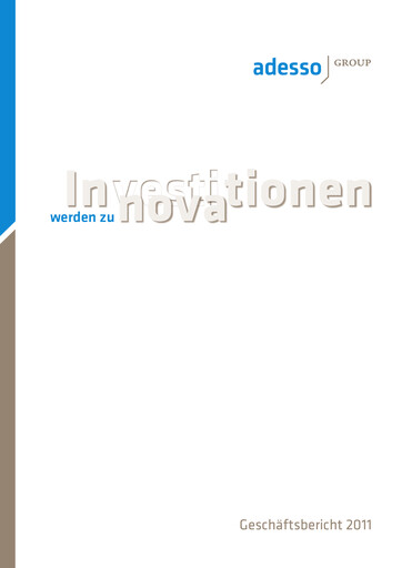 Thumbnail adesso SE Annual Report 2011