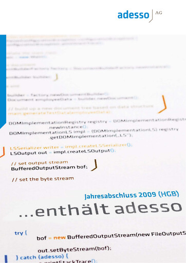 Thumbnail adesso SE Financial Statement 2009