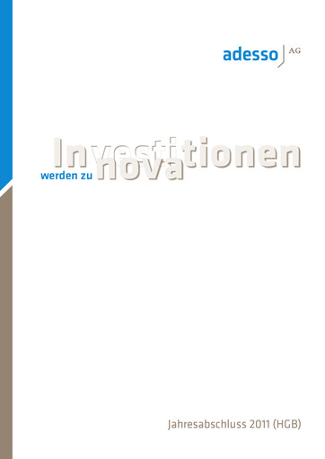 Thumbnail adesso SE Financial Statement 2011