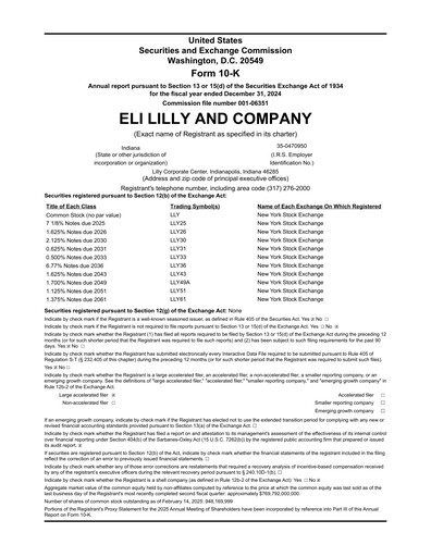 Thumbnail Eli Lilly Annual Report 2024
