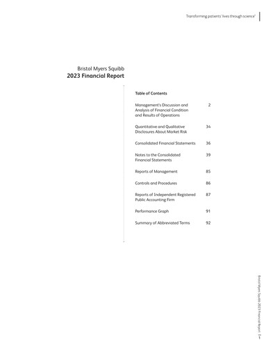 Thumbnail Bristol-Myers Squibb Financial Report 2023