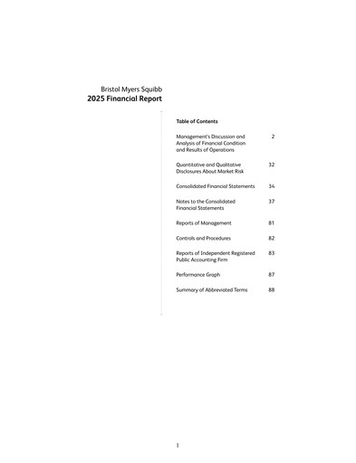 Thumbnail Bristol-Myers Squibb Financial Report 2025