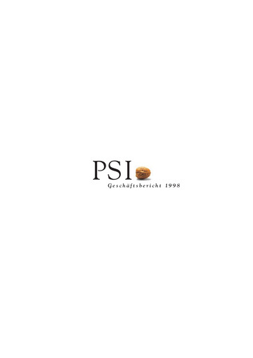 Thumbnail PSI Software Annual Report 1998