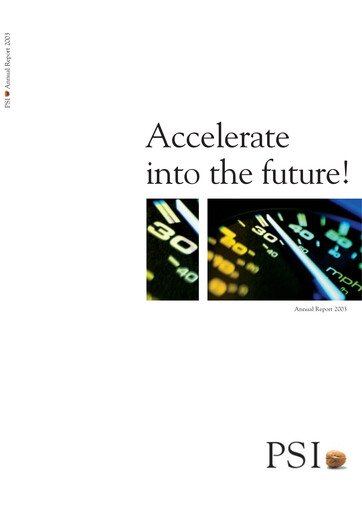 Thumbnail PSI Software Annual Report 2003