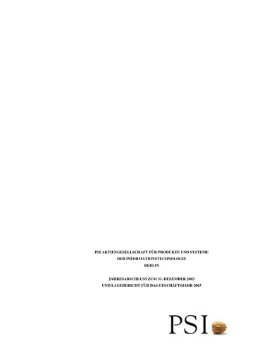 Thumbnail PSI Software Financial Statement 2003